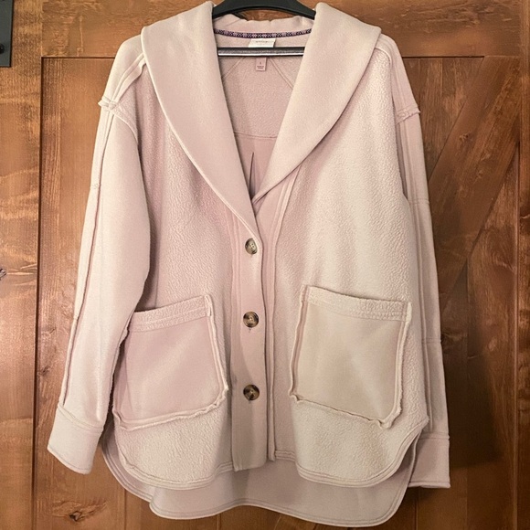 Knox Rose Cream Button Front Jacket size Large - Picture 2 of 7